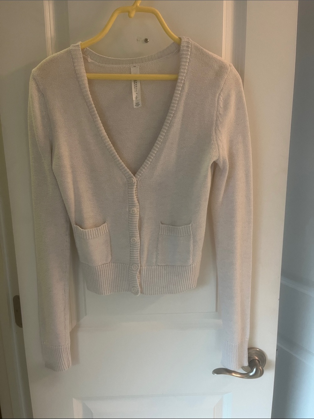 Aeropostale Cream V-Neck Button Cardigan